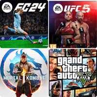Установка лицензионных игр на PS4/PS5 FIFA 24 UFC 5 MORTAL GTA 5