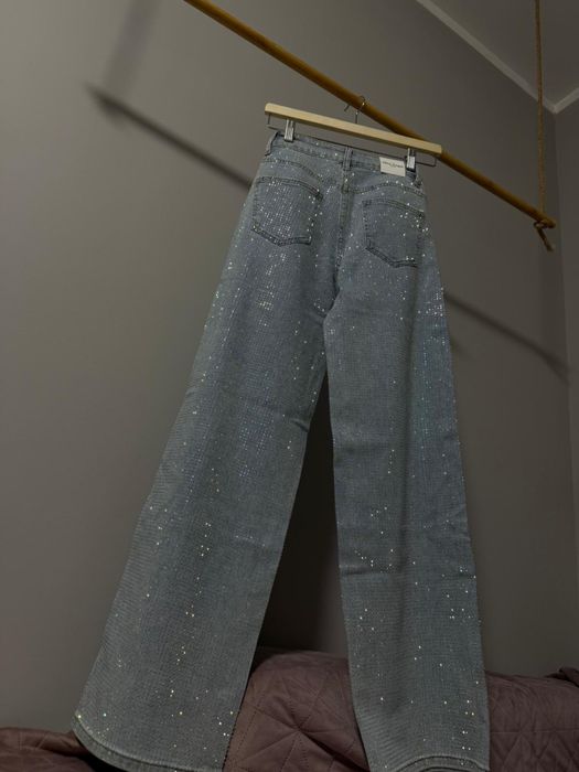 Blugi largi pietricele - model larg, talie înaltă - calitate premium