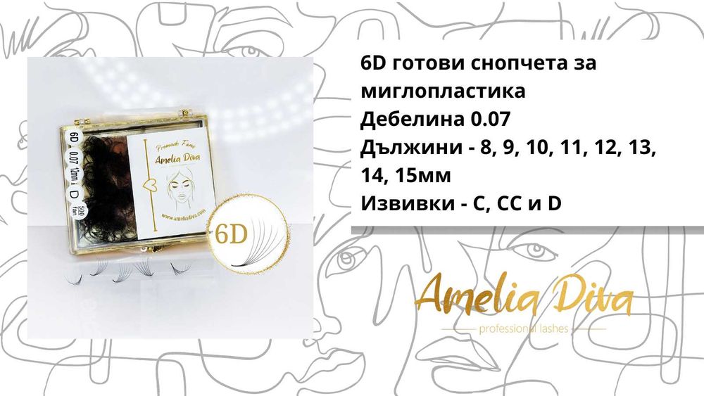 Мигли 12Д ръчно изработени 500бр. в кутия. Мигли 3Д 5Д 7Д 9Д 14Д