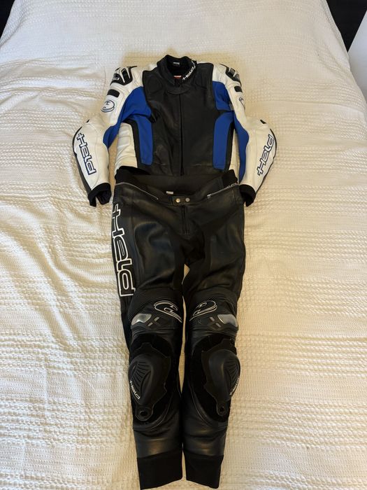 Geaca moto piele Held Safer + pantaloni marimea 50 Combinezon