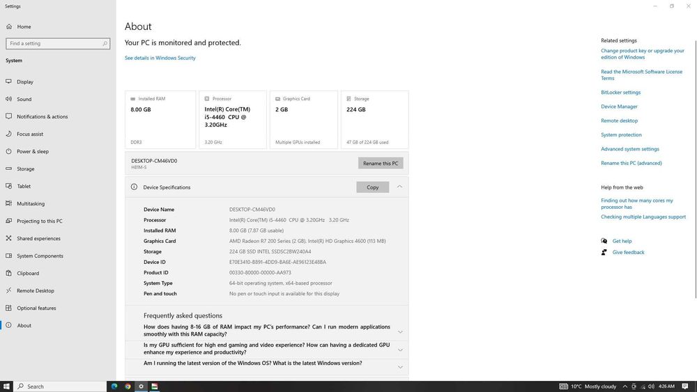 kit placa de baza procesor rami video i5 4460