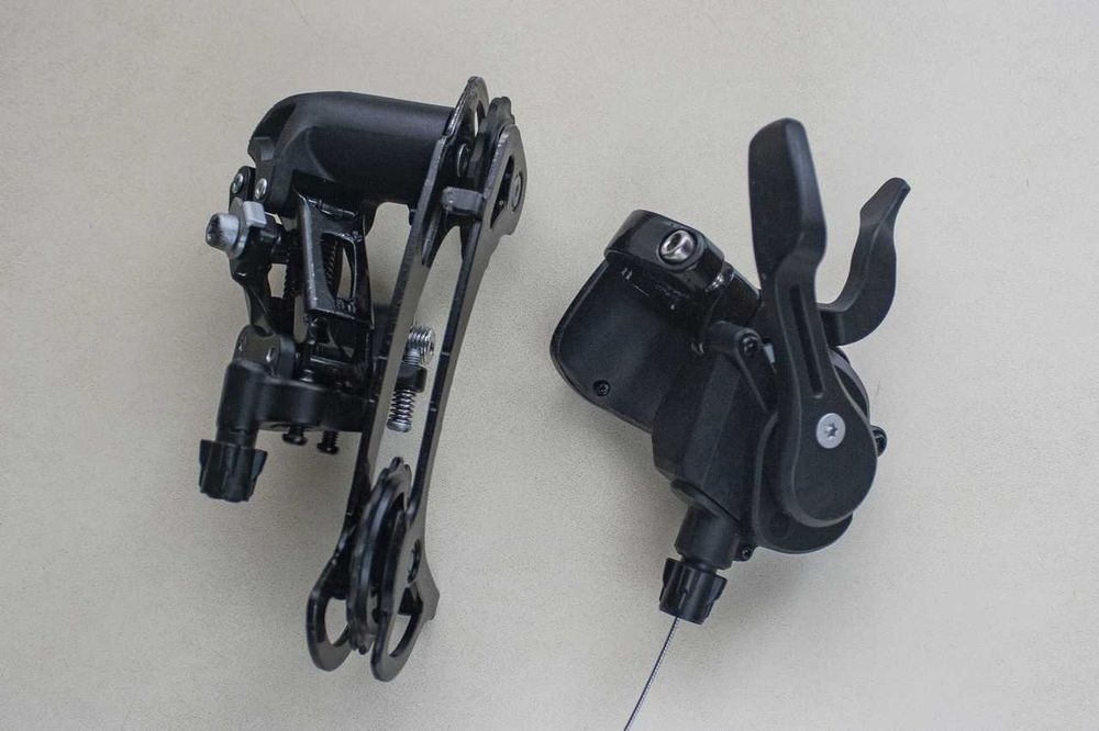 Schimbator spate bicicleta plus maneta, 9 viteze Microshift, Btwin