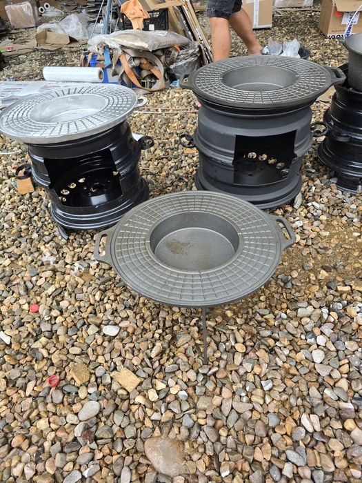 Ceaune  fonta  plita  soba  disc grill  gratar