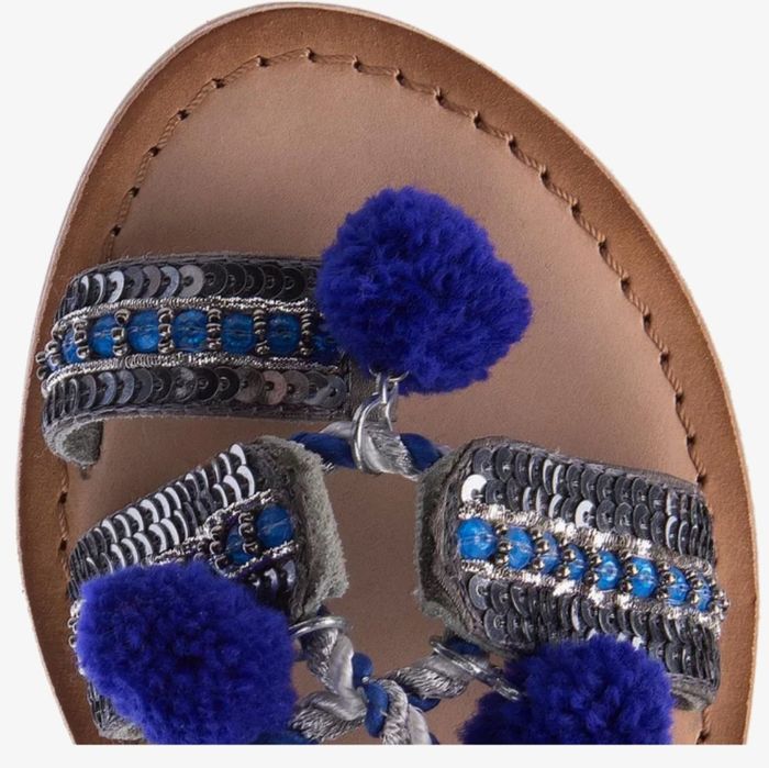 Уникални сандали Gioseppo в бохо стил с понпони и паети- н.  36/37