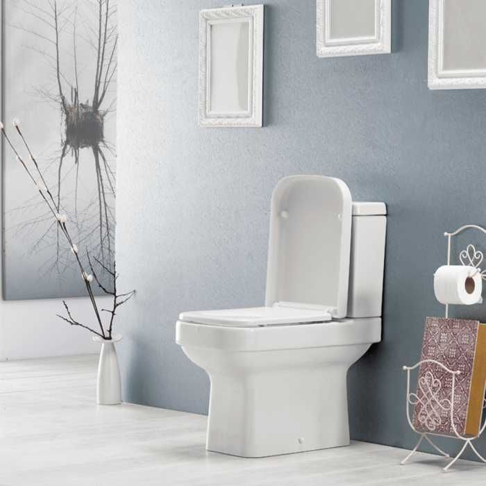 Set vas WC CeraStyle Noura 7T0087-PW.11, alb, evacuare laterala