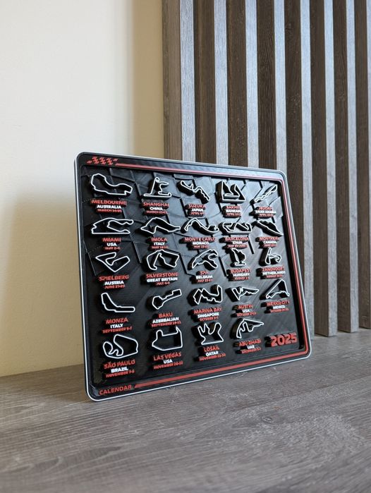 Poster calendar formula 1 din anul 2025