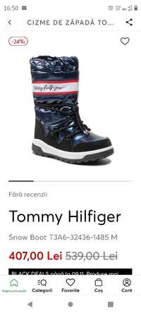 Vând cizme Tommy Hilfiger originale