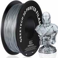 Filament Geeetech, imprimare 3D, PLA, 1.75 mm, Argintiu ( Silver )