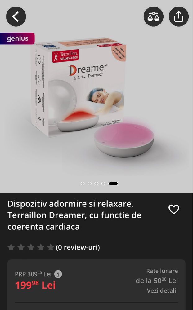 Dispozitiv adormire si relaxare, Terraillon cu functie cardiaca