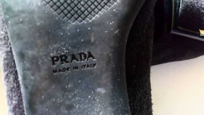 Елегантни обувки Prada, размер 38, черен велур