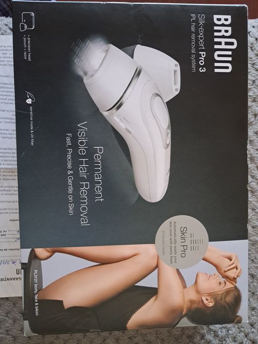 Epilator NOU Garantie 2 ani, IPL Braun Silk-expert PRO 3 PL3121