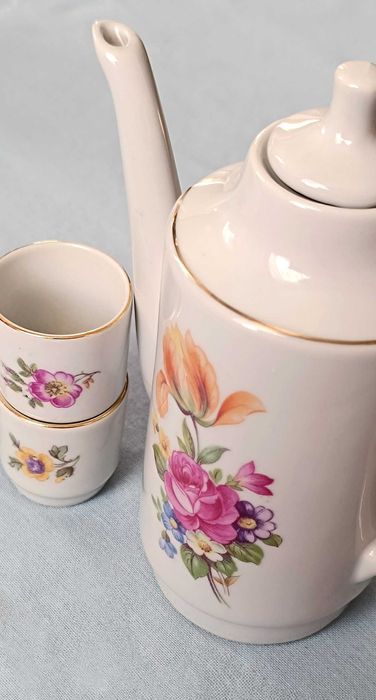 Набор для спиртного Штоф и рюмки Мейсенский букет Болгария