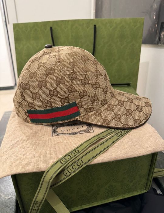 Sapca originala Gucci bej nouă cu factura