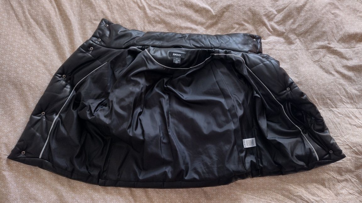 DKNY geaca jacheta noua bomber dama femei DonnaKaran neagra capse L XL