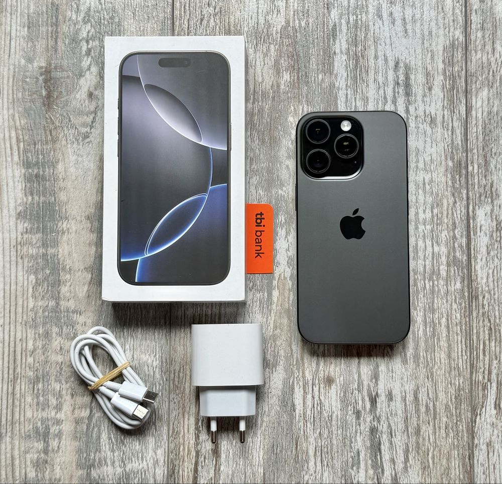 Iphone 16 Pro 5G 256 GB Като Нов Гаранционен Black 100 % Battery