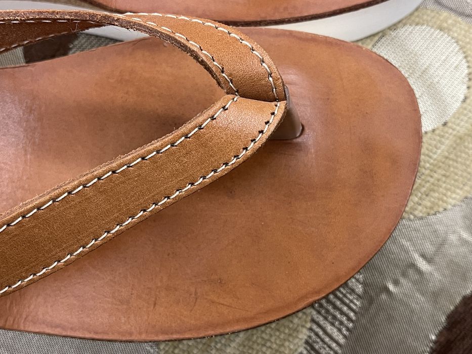 Reducere 25%-Sandale platforma piele 39 naturala toval stil sayonara