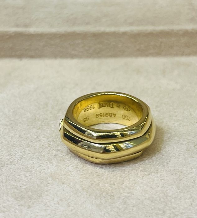 Дизайнерски дамски пръстен Piaget 1998 Gold Princess Diamond Rotating