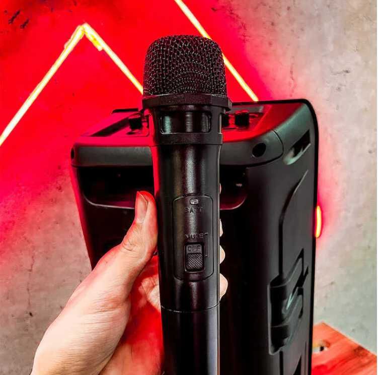 №1 Нова Cobra ZQS8210 2х8 40W ПРЕНОСИМА КАРАОКЕ КОЛОНА цветомузика ПРО