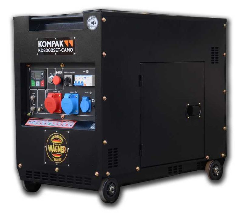 Generator "BLACK CAMO" KOMPAK 8 kVA Diesel KD8000SET-CAMO-B