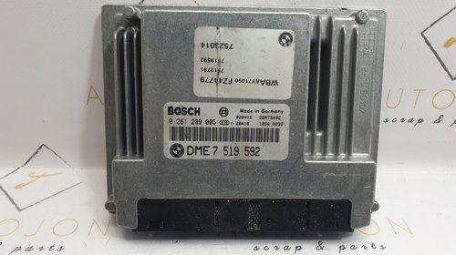 Calculator motor ECU BMW 3 IV (E46) [ 1998 - 2005 ] OEM DME7519592 / DME 7 519 592