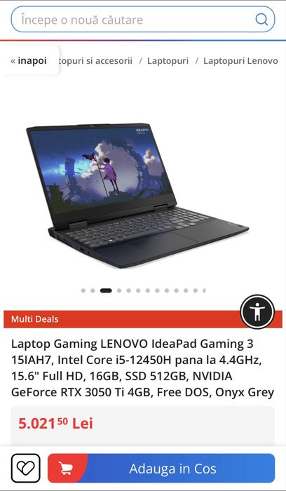 Lenovo IdeaPad Gaming 15IAH7 16GB RAM