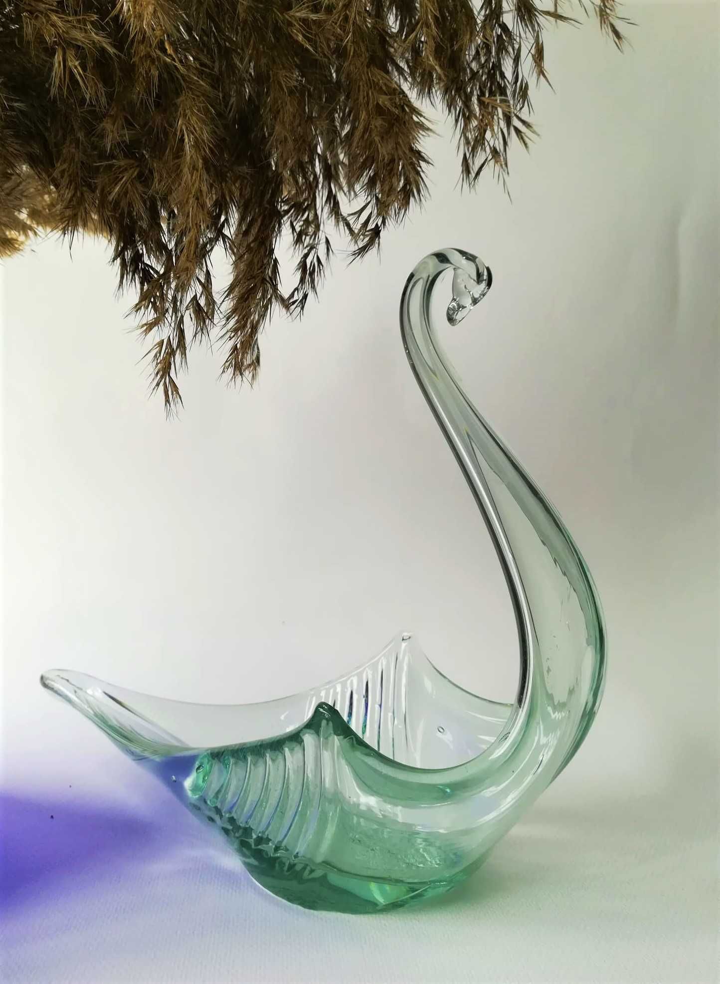 Lebădă decorativă din sticlă - Spania 1960 - 70` - Vintage Wonderland