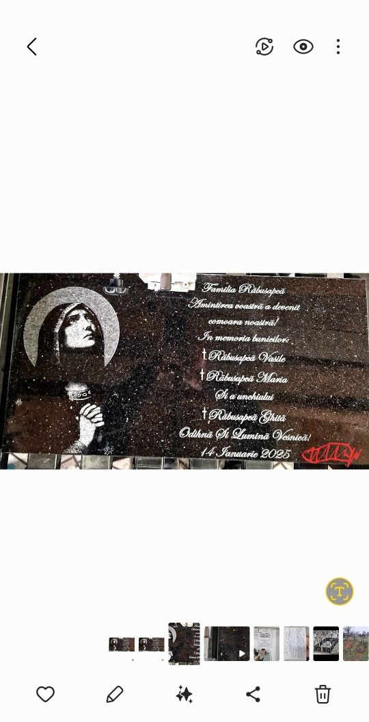 Fotogravura pe granit , felinare gravate , mese personalizate  cimitir