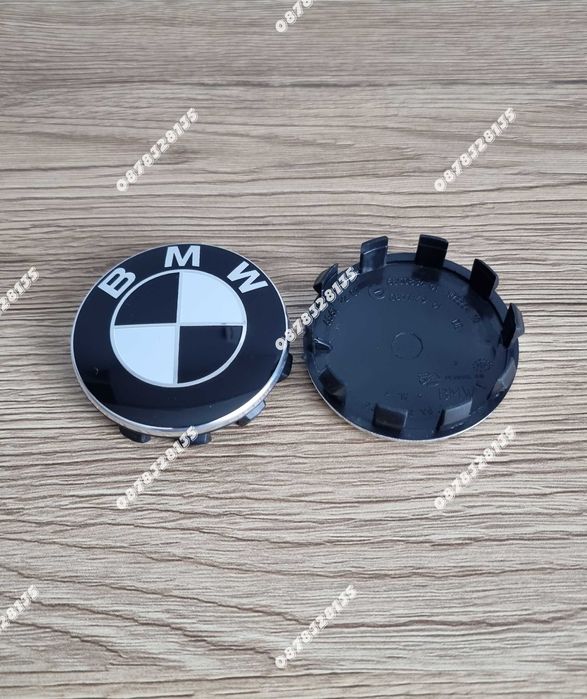 Капачки за джанти на БМВ / BMW 56мм Бяло-черни