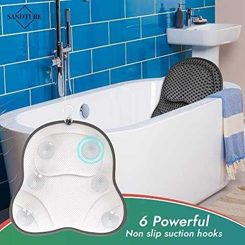 Нова Луксозна сива възглавница за вана/Ултра бързо съхнене