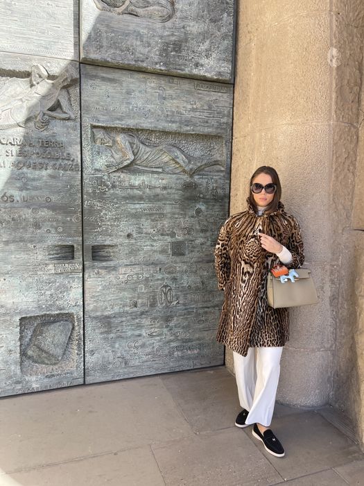 Haina din blana naturala de ocelot