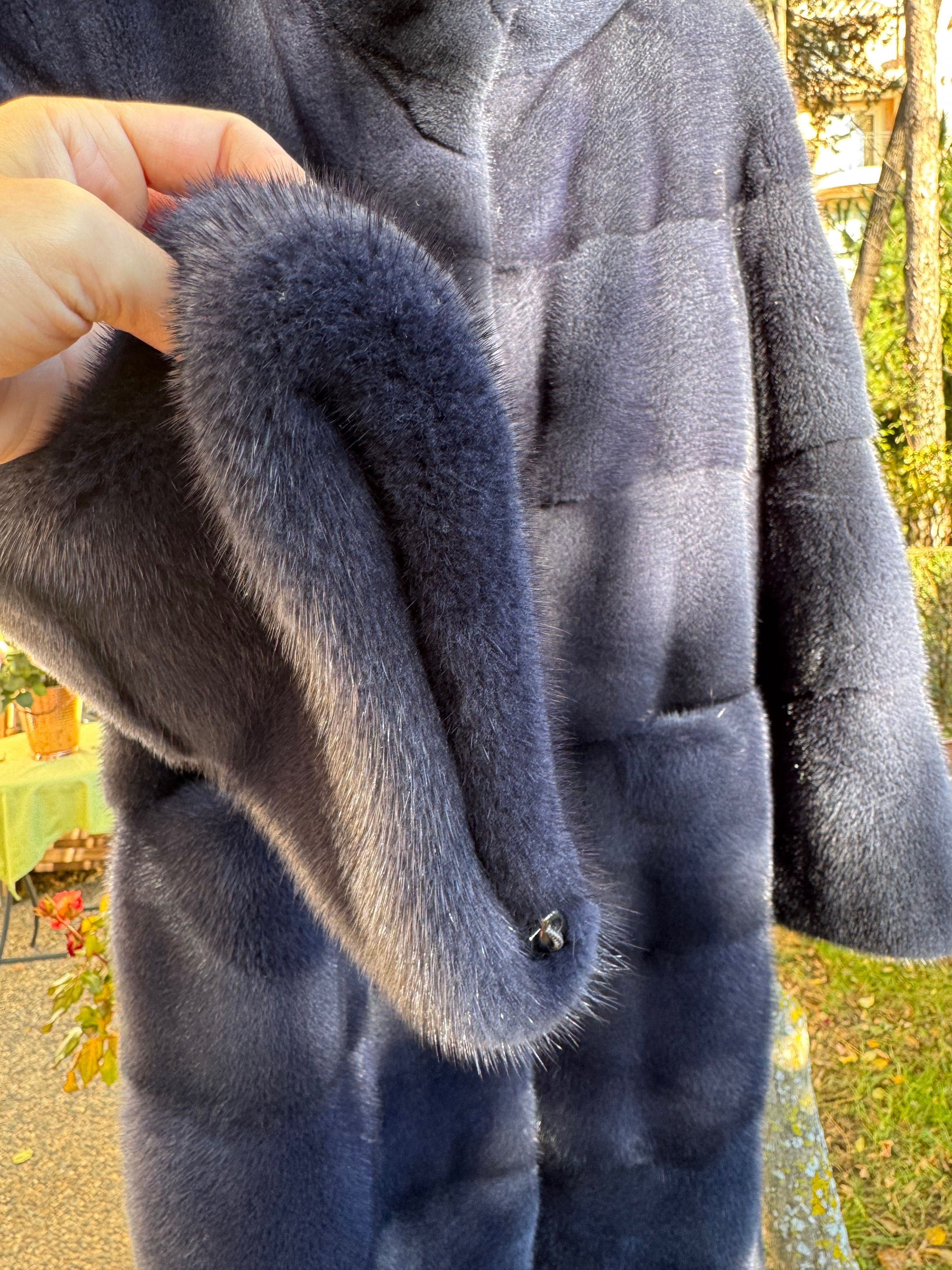 Палто от визон. Гърция.Палто от норка Blue jeans. Изключително!