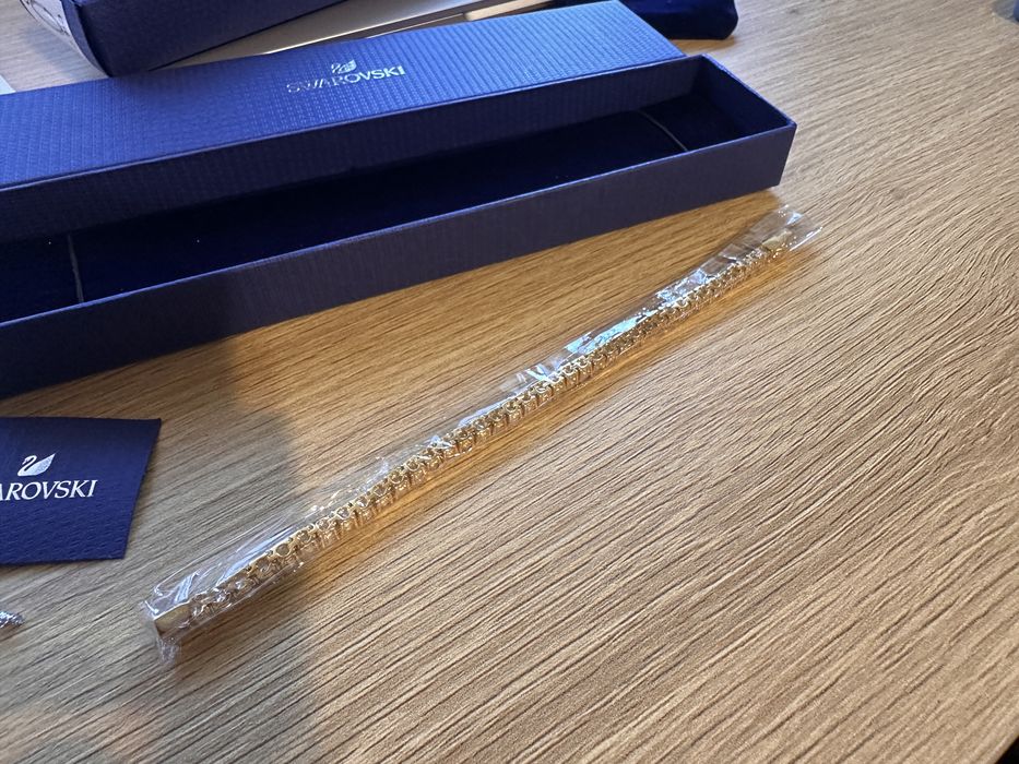 Brățara Swarovski Tennis matrix tennis gold 17.5 cm lungime