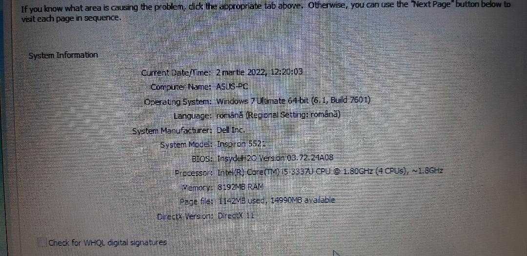 Vand laptop Dell i5,8Gb Ram,HDD500Gb,15,6Led,baterie buna 2ore