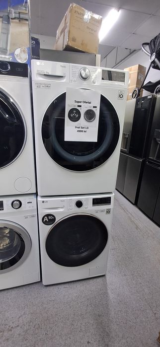 Set LG Uscator Rafe + Masina De spalat import GERMANIA Garanție