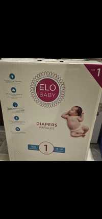 Бебешки памперси ELO BABY внос от UK, размер 1  - 250 броя