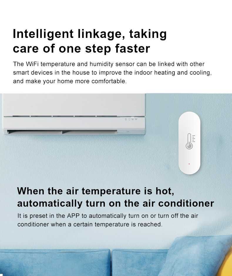 Monitorizare Inteligenta Wifi temperatura umiditate cu Senzor