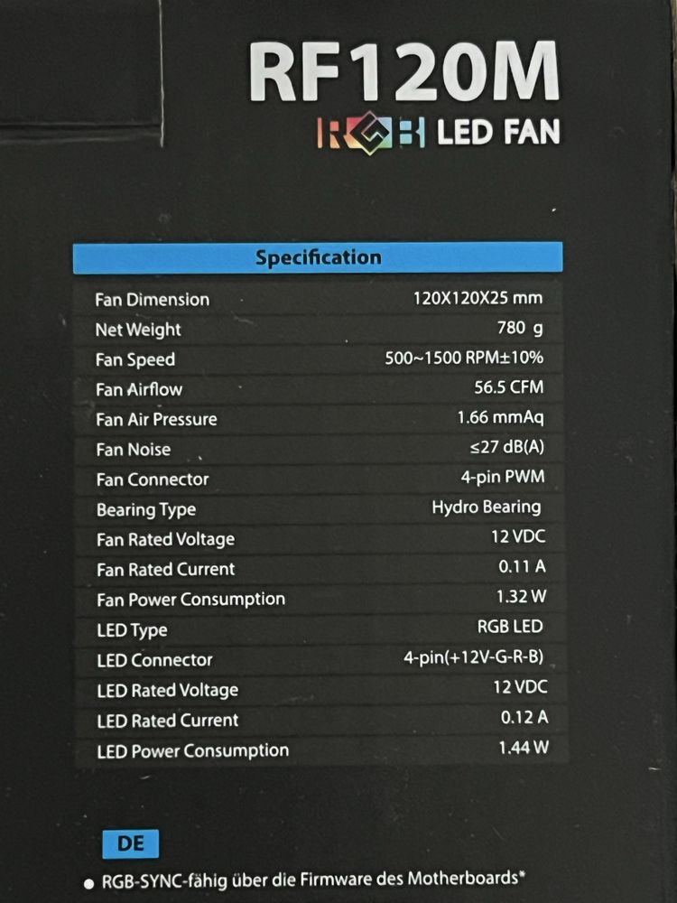 Вентилатори за компютър Deepcool RF 120 RGB