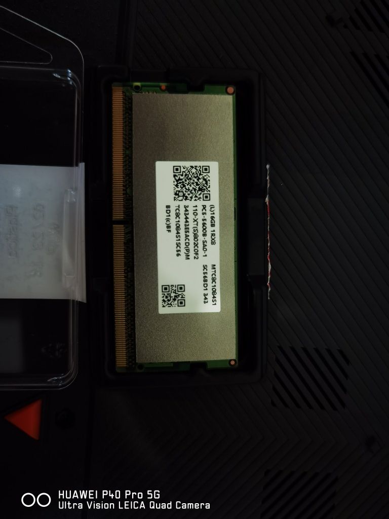 RAM DDR5 1x16GB 5600 Micron SO-DIMM