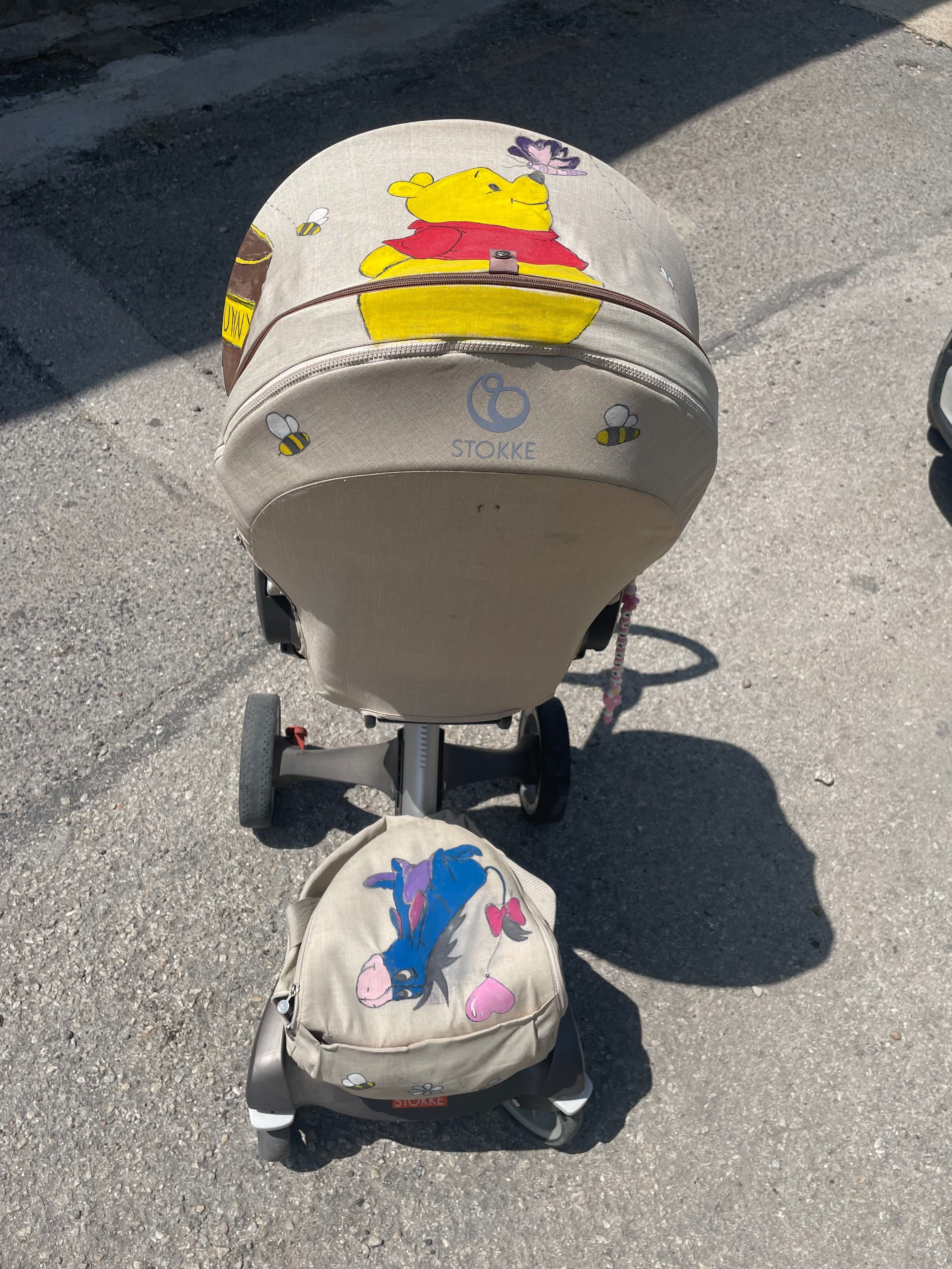 бебешка количка Stokke Xplory – уникална, ръчно рисувана!
