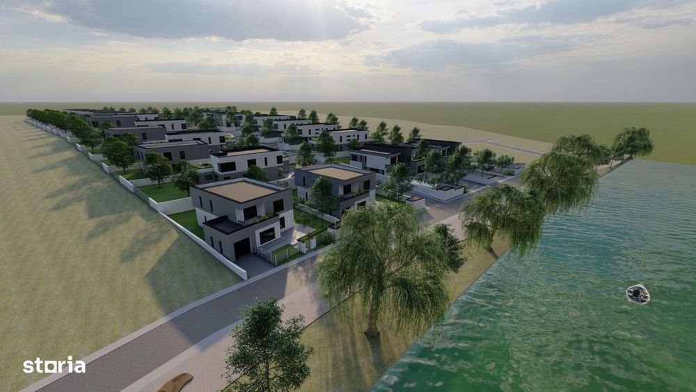 Vilă într-un Complex Rezidențial Nou cu Vedere la Balta Corbeanca