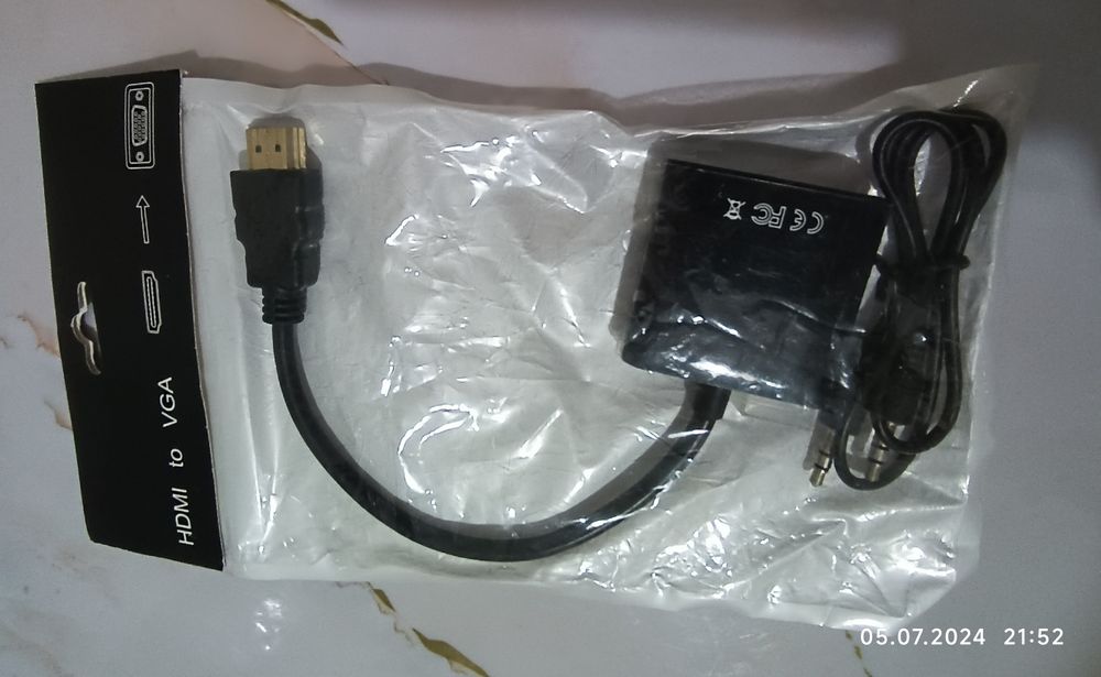 Переходник HDMI VGA, адаптер для монитора,