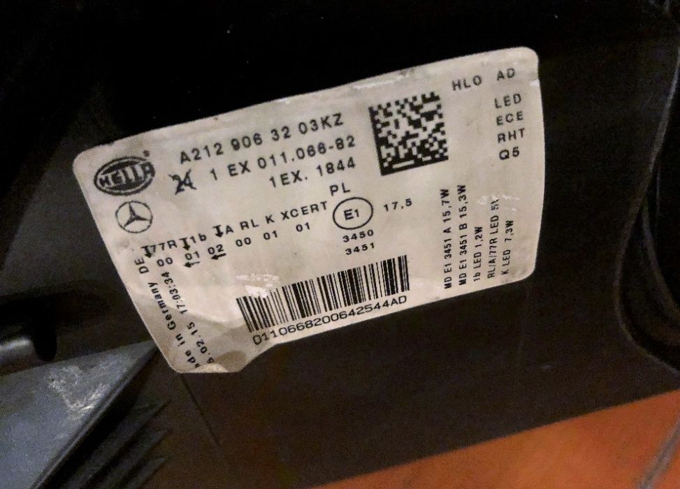 Mercedes Benz w212 e class set faruri full led adaptiv stanga dreapta