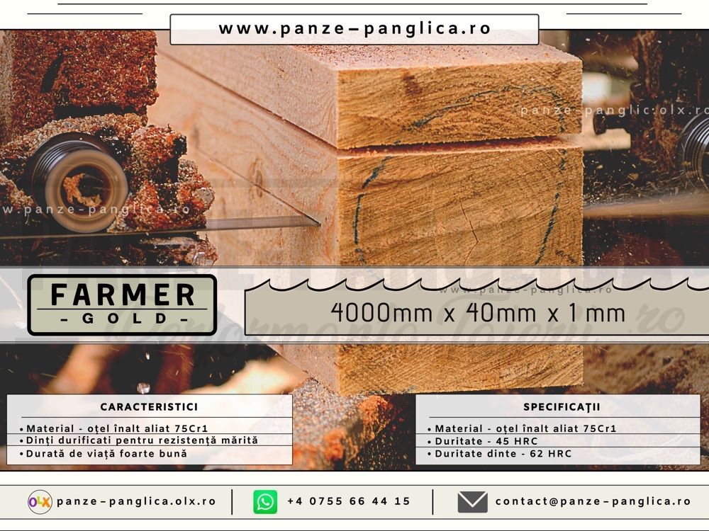 Panze banzic panglica GOLD GERMANY 4000x40x1 fierastrau banda bustean