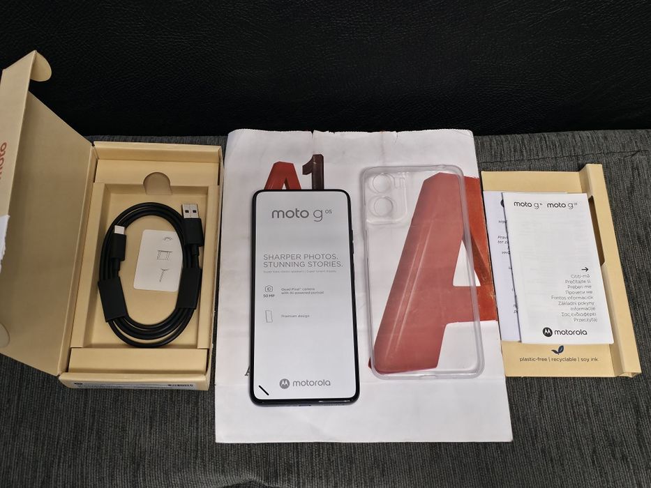 ЧИСТО НОВ 64GB Motorola g05 A1 Гаранция 2027г. Blue