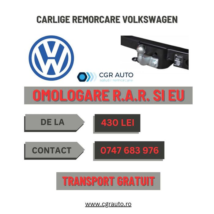 Carlige remorcare Volkswagen omologate, premium