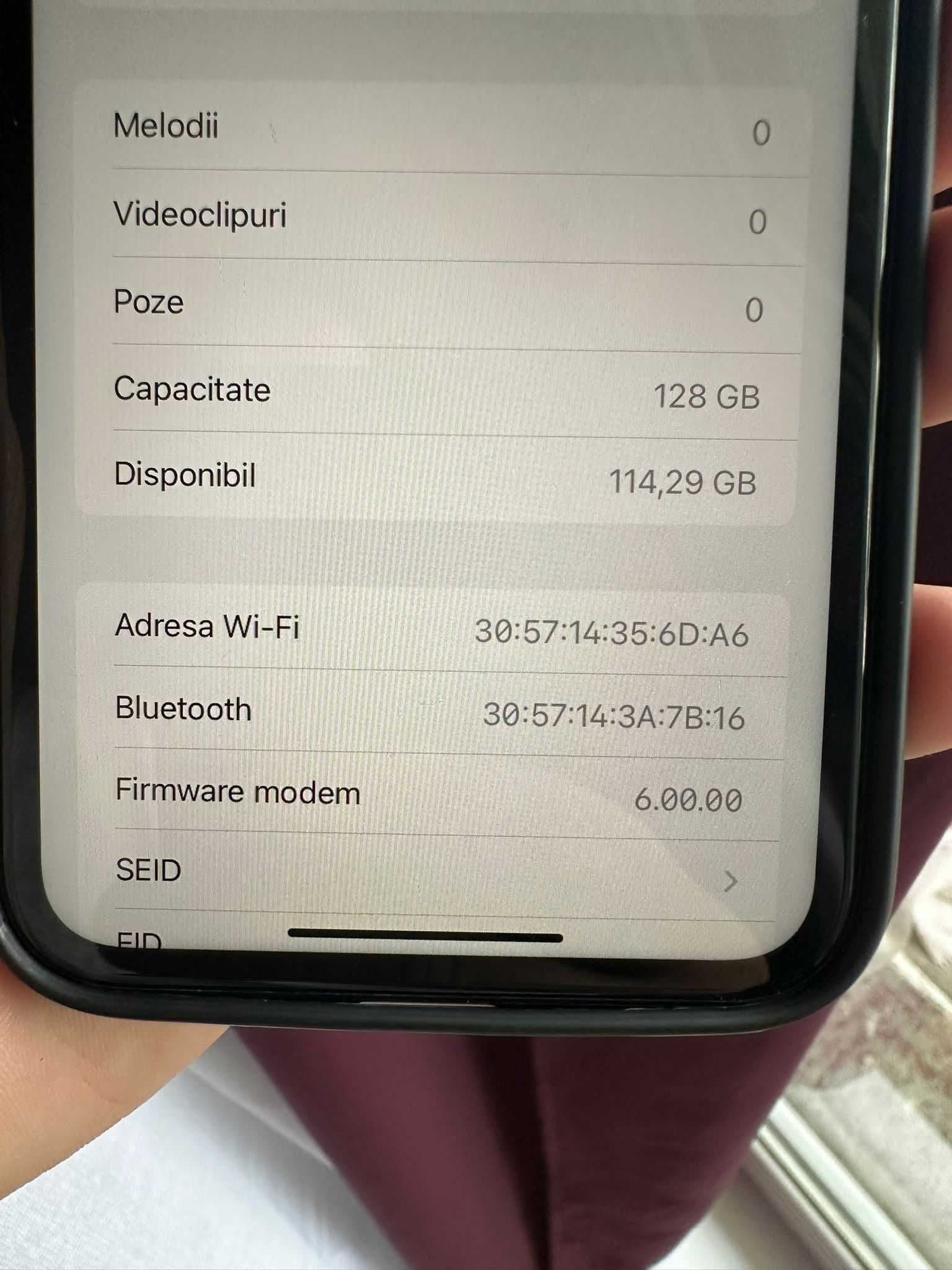 Iphone XR Negru 128 GB Baterie 84% Liber de retea