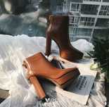 Botine / Ghete noi, piele, 36