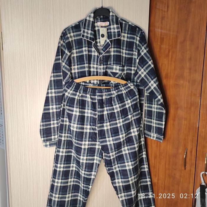 Пижама мужская новая хлопок 100% в упаковке размер L 50-52, байковая