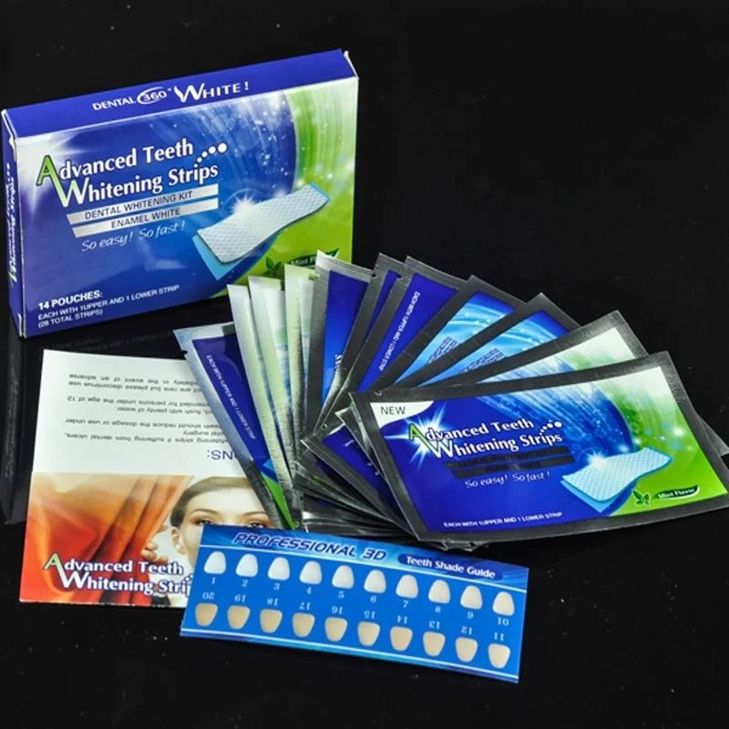 Супер цена! 28 броя Лентички за избелване на зъби Advanced teeth white