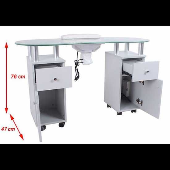 Маса за маникюр с прахоуловител 127 x 47 x 76 см - 30W